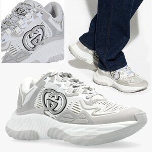 GUCCI SNEAKERS MENS RIPPLE INTERLOCKING G LOGO SHOES sz 7 US 7.5